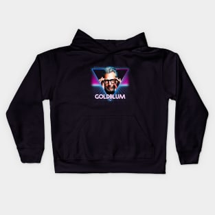 Jeff Goldblum Retro Neon Landscape Kids Hoodie